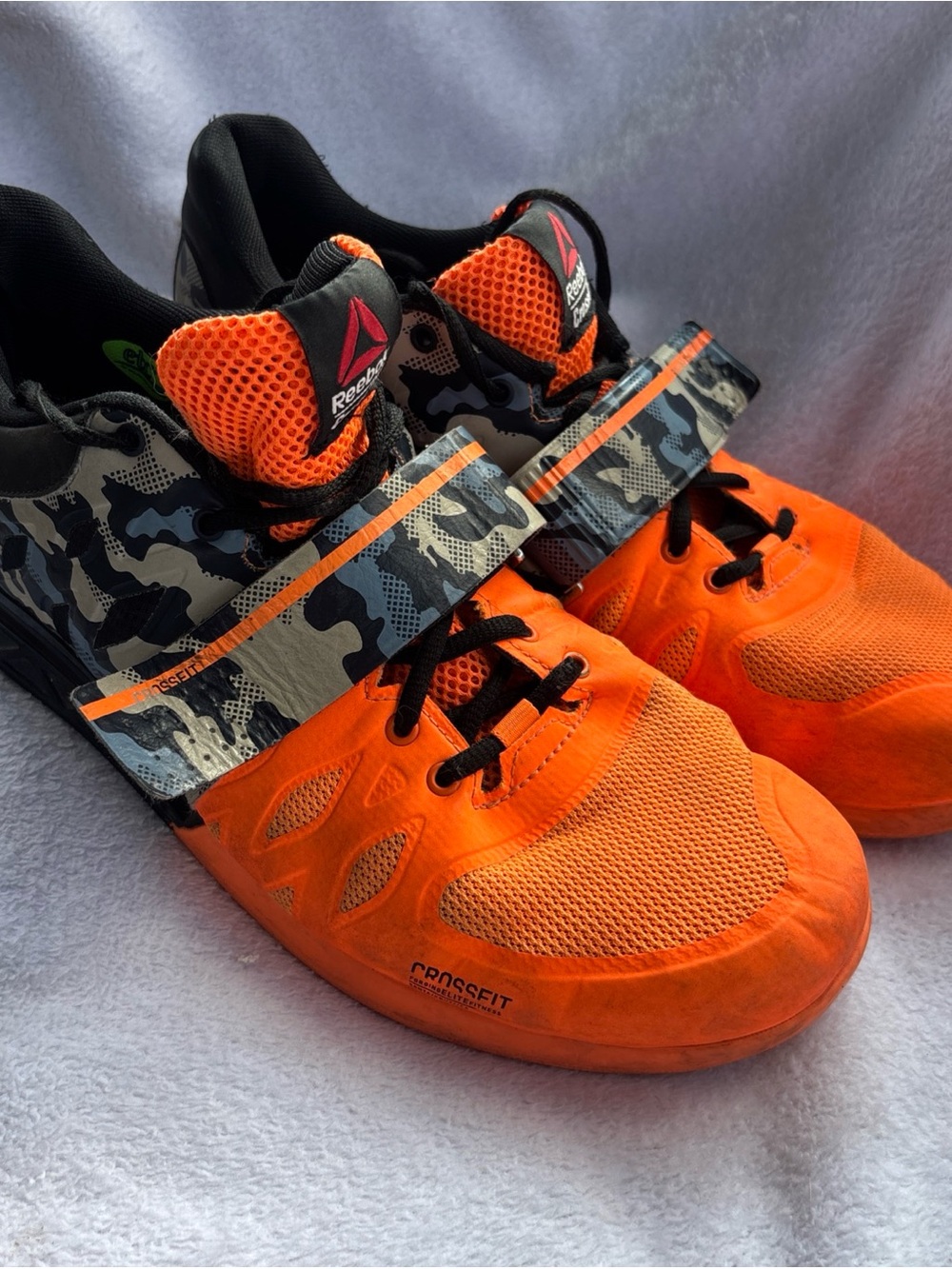Reebok Kids Orange and Camo CrossFit Training Shoes